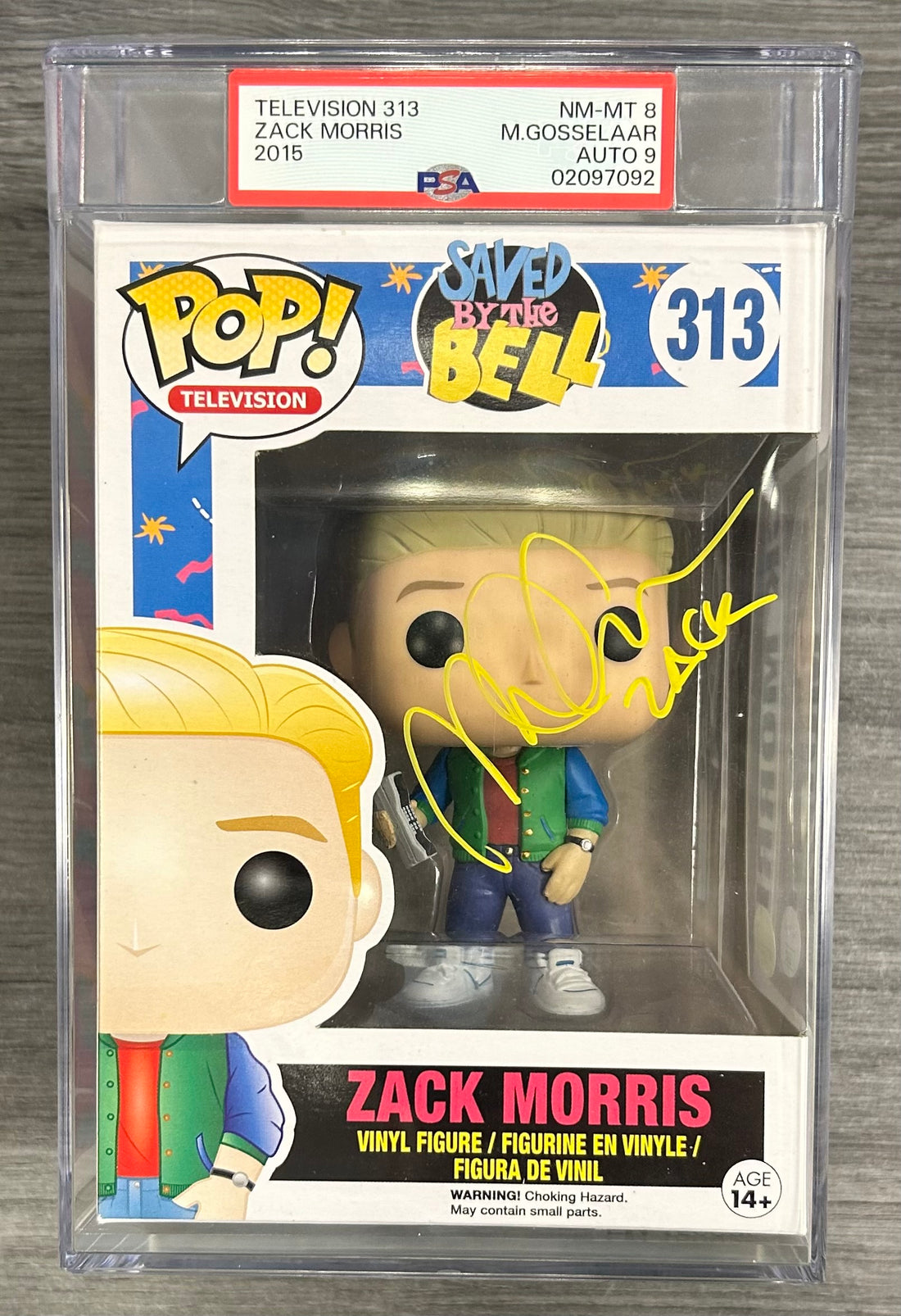 Signed and Graded Zack Morris Vinyl Funko Pop 313